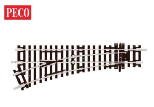 Peco ST-241 Turnout, 2nd Radius, Left Hand PECO SETRACK OO/HO CODE 100 OO Gauge