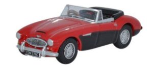 OXFORD DIECAST 76AH3002 AUSTIN HEALEY 3000 COLORADO RED/BLACK - OO gauge