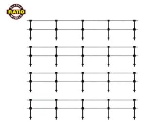 Peco Ratio 144 Hand Rail Stanchions, Double Rail OO Gauge