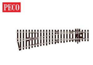Peco SL-E92 Turnout, Small Radius, Left Hand CODE 100 OO Gauge