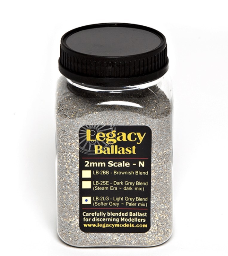 DCCconcepts LB-2LG Legacy Ballast 2mm / N Scale Ballast - Grey Blend