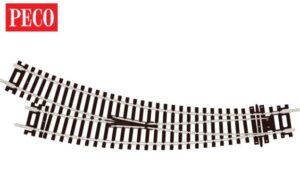 Peco ST-244 Curved Turnout, Right Hand PECO SETRACK OO/HO CODE 100 OO Gauge