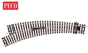 Peco ST-245 Curved Turnout, Left Hand PECO SETRACK OO/HO CODE 100 OO Gauge