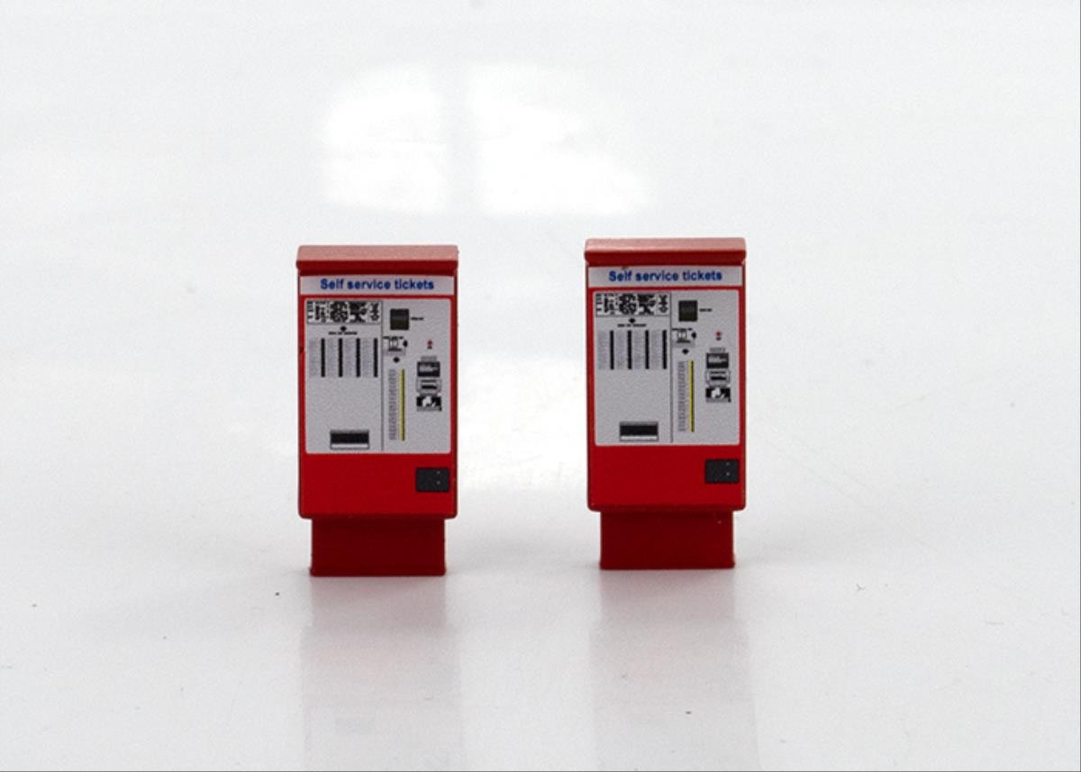 Gaugemaster Structures GM474 MODERN TRAIN TICKET MACHINES 2PCS (PRE-BUILT) OO Gauge