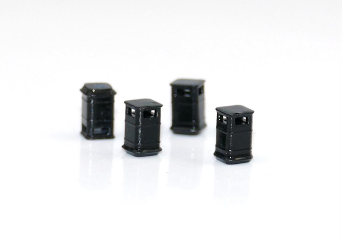 Gaugemaster GMKD80 LITTER BINS 4PCS (PRE-BUILT) N Gauge