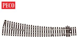 Peco SL-E86 Curved Turnout, Large Radius, Right Hand CODE 100 OO Gauge