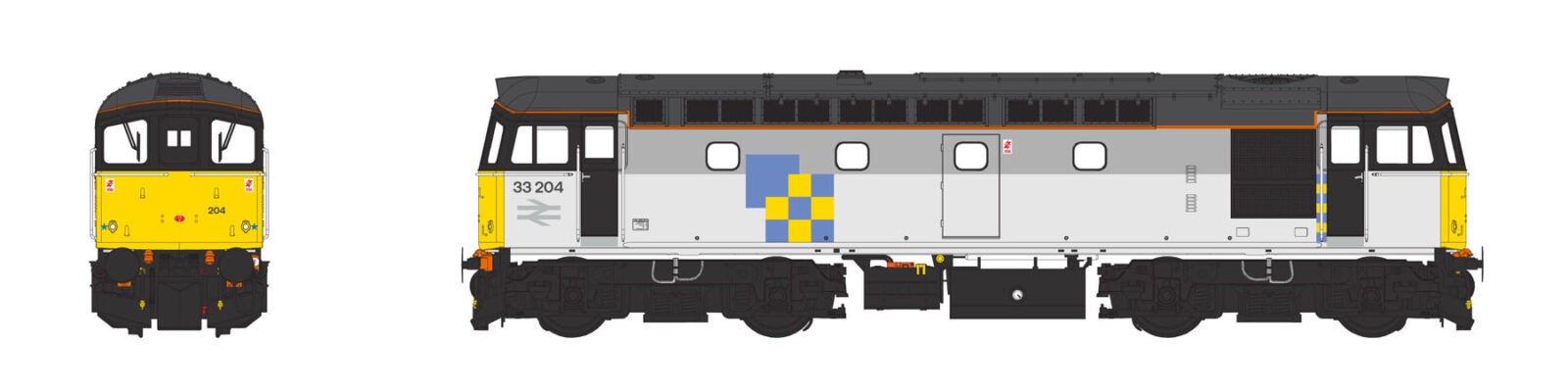 Heljan 3385 Class 33 - CLASS 33 204 BR RAILFREIGHT CONSTRUCTION OO Gauge