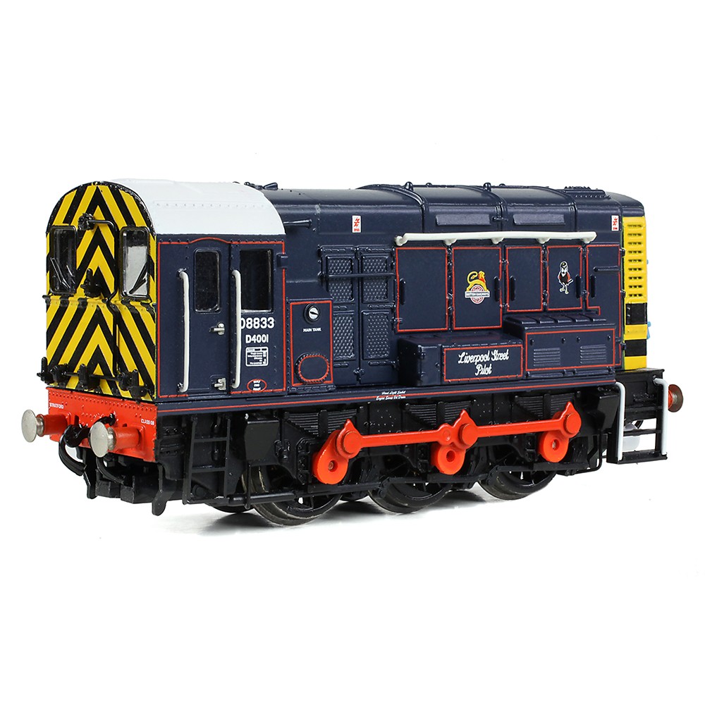 Graham Farish 371-015E Class 08 08833 'Liverpool Street Pilot' BR/GER Lined Blue (Early Em.) DCC READY, N GAUGE