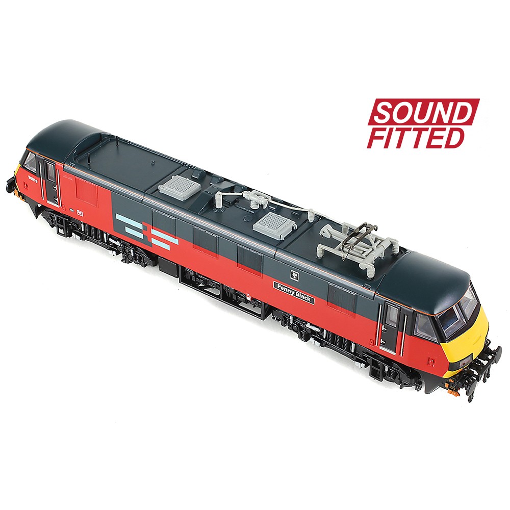Graham Farish 371-782SF Class 90/0 90019 'Penny Black' Rail Express Systems SOUND FITTED, N GAUGE
