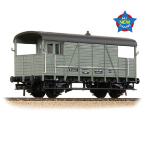 Bachmann 38-917 SE&CR 25T 'Dance Hall' Brake Van BR Grey (Early) OO Gauge