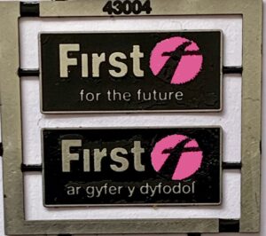 43004 'First For the Future' HST Power car etched nameplates OO Gauge