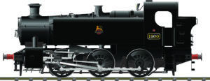 Rapido 904002 BR 15xx – No.1500 Unlined Black Early Crest DCC READY  OO Gauge
