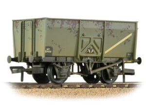 Bachmann 37-425B 16T Steel Slope-Sided Mineral Wagon BR Grey (Early) [W] Weathered OO Gauge