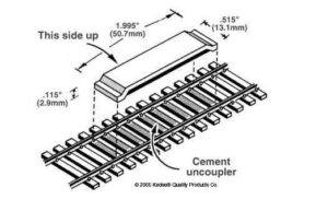 Kadee 321 DELAYED BETWEEN THE RAILS MAGNET UNCOUPLER CODE 100 (1PR)