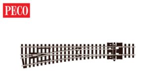 Peco SL-U396F Unifrog Turnout, Medium Radius, Left Hand N Gauge