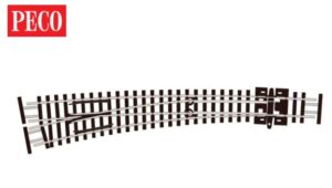 Peco SL-E387F CODE 55 CURVED TURNOUT, LARGE RADIUS, LEFT HAND N Gauge