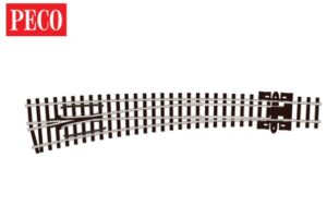 Peco SL-387 Curved Turnout, Large Radius, Left Hand N Gauge