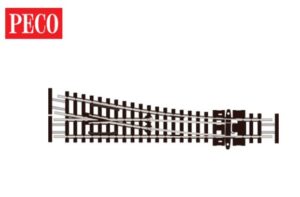 Peco SL-E391F Turnout, Small Radius, Right Hand N Gauge