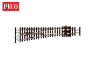 Peco SL-E392F Turnout, Small Radius, Left Hand N Gauge