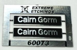 60073 Cairn Gorm (Extreme Etchings) nameplate - OO Gauge