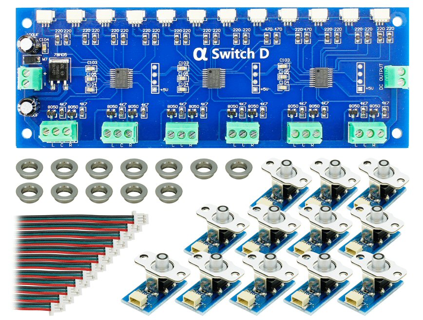 DCCconcepts DCD-DSG Cobalt AlphaSwitch-D (For Digital Devices) Green (12 Pack)