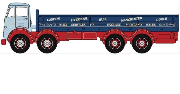 OXFORD DIECAST NFG014 FODEN FG 8 WHEEL DROPSIDE DENNYS TRANSPORT N gauge