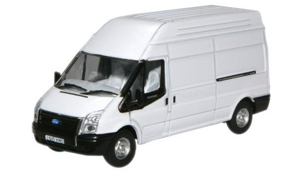 OXFORD DIECAST 76FT006 FORD TRANSIT MKV LWB HIGH WHITE OO Gauge