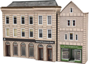 Metcalfe PN971 N SCALE LOW RELIEF BANK & SHOP