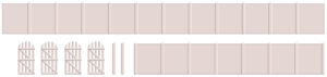 Peco - Ratio 219 Concrete fencing, Gates - N Gauge