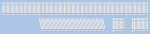 Peco - Ratio 243 GWR Station Fencing, White - N Gauge