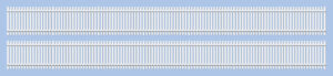 Peco - Ratio 244 GWR Trackside Fencing, White, Straights - N Gauge
