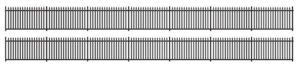 Peco - Ratio 245 GWR Spear Fencing, Black, Straights - N Gauge