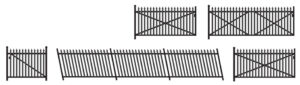 Peco - Ratio 246 GWR Spear Fencing, Black, Ramps & Gates - N Gauge