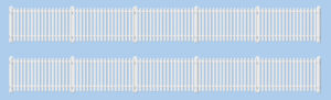 Peco - Ratio 421 GWR Station Fencing, White (straight only) - OO Gauge