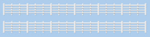 Peco - Ratio 424 Lineside fencing, White (4 bar) - OO Gauge