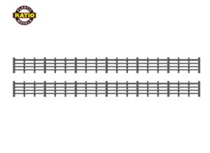 Peco - Ratio 425 Lineside Fencing, Black (4 bar) - OO Gauge