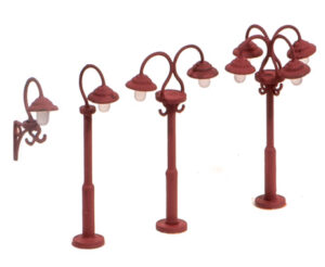 Peco - Ratio 453 Swan Necked lamps (9 per pack) - OO Gauge