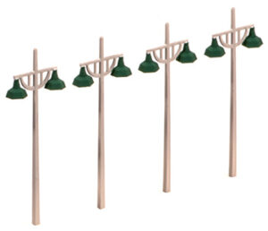 Peco - Ratio 454 Concrete Lamps (4 double standard per pack) - OO Gauge
