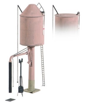 Peco - Ratio 528 Water Tower, GW Pillar (conical or flat top) - OO Gauge