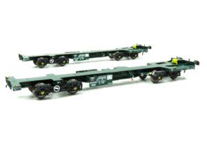 Revolution Trains OO-FWA-4101B ECOFRET FWA Container Flats - VTG LIVERY, TWIN SET PACK - OO Gauge OO-FWA-4101B