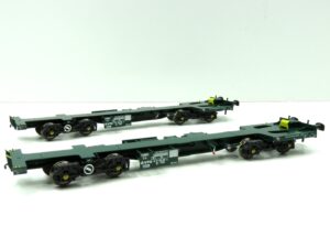 Revolution Trains OO-FWA-4101C ECOFRET FWA Container Flats - VTG LIVERY, TWIN SET PACK - OO Gauge OO-FWA-4101C