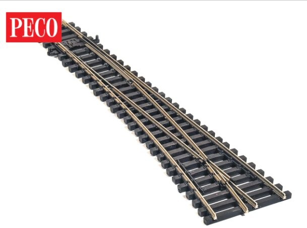 Peco SL-U1295 TT:120 C55 Turnout, Medium Radius, Right Hand, Unifrog TT:120 - Code 55