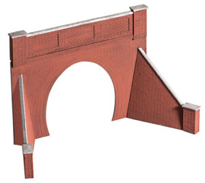 Peco - Wills SS59 Brick Tunnel Mouth & Wing Walls, Single Track - OO Gauge