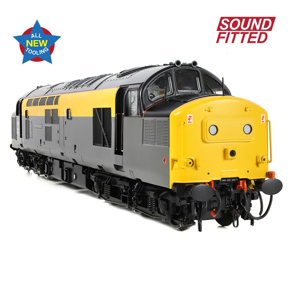 Bachmann 35-308SF Class 37/0 Centre Headcode 37201 'St. Margaret' BR Eng. Grey & Yellow OO Gauge