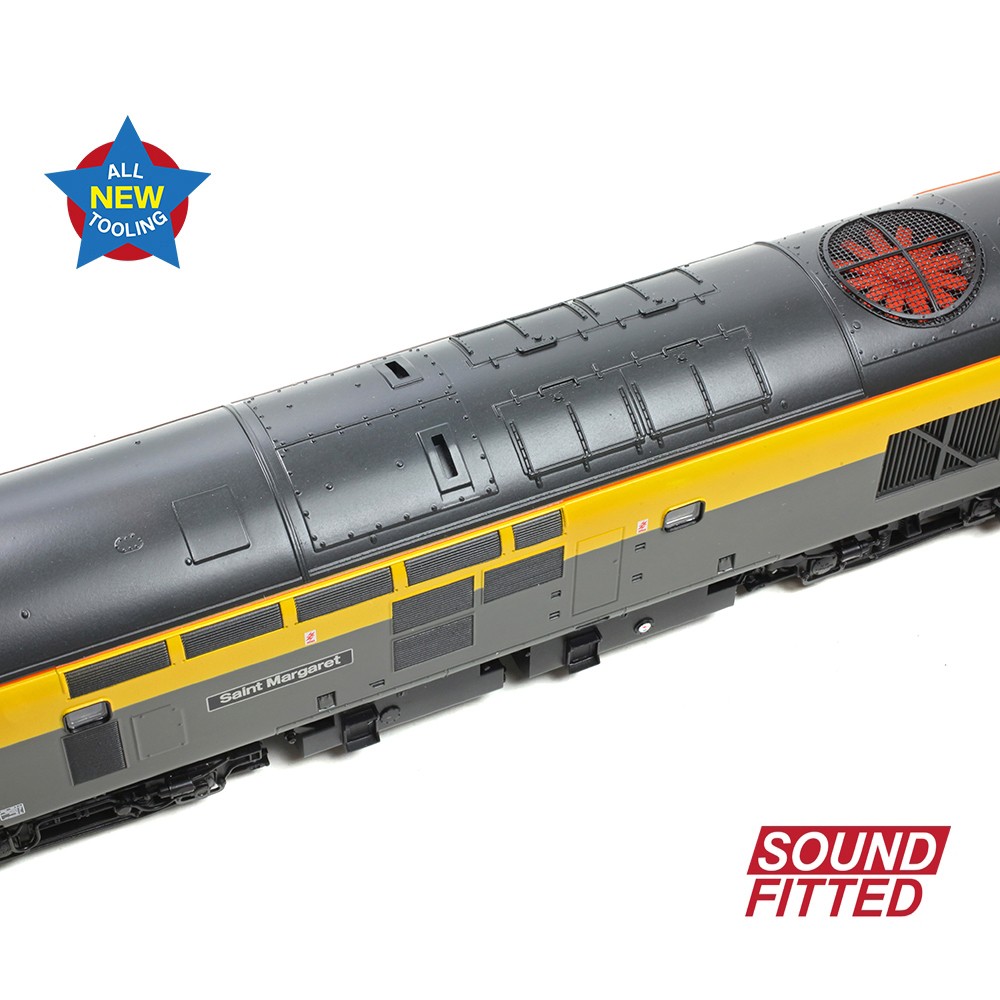 Bachmann 35-308SF Class 37/0 Centre Headcode 37201 'St. Margaret' BR Eng. Grey & Yellow OO Gauge