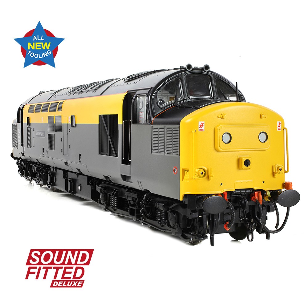 Bachmann 35-308SFX Class 37/0 Centre Headcode 37201 'St. Margaret' BR Eng. Grey & Yellow OO Gauge