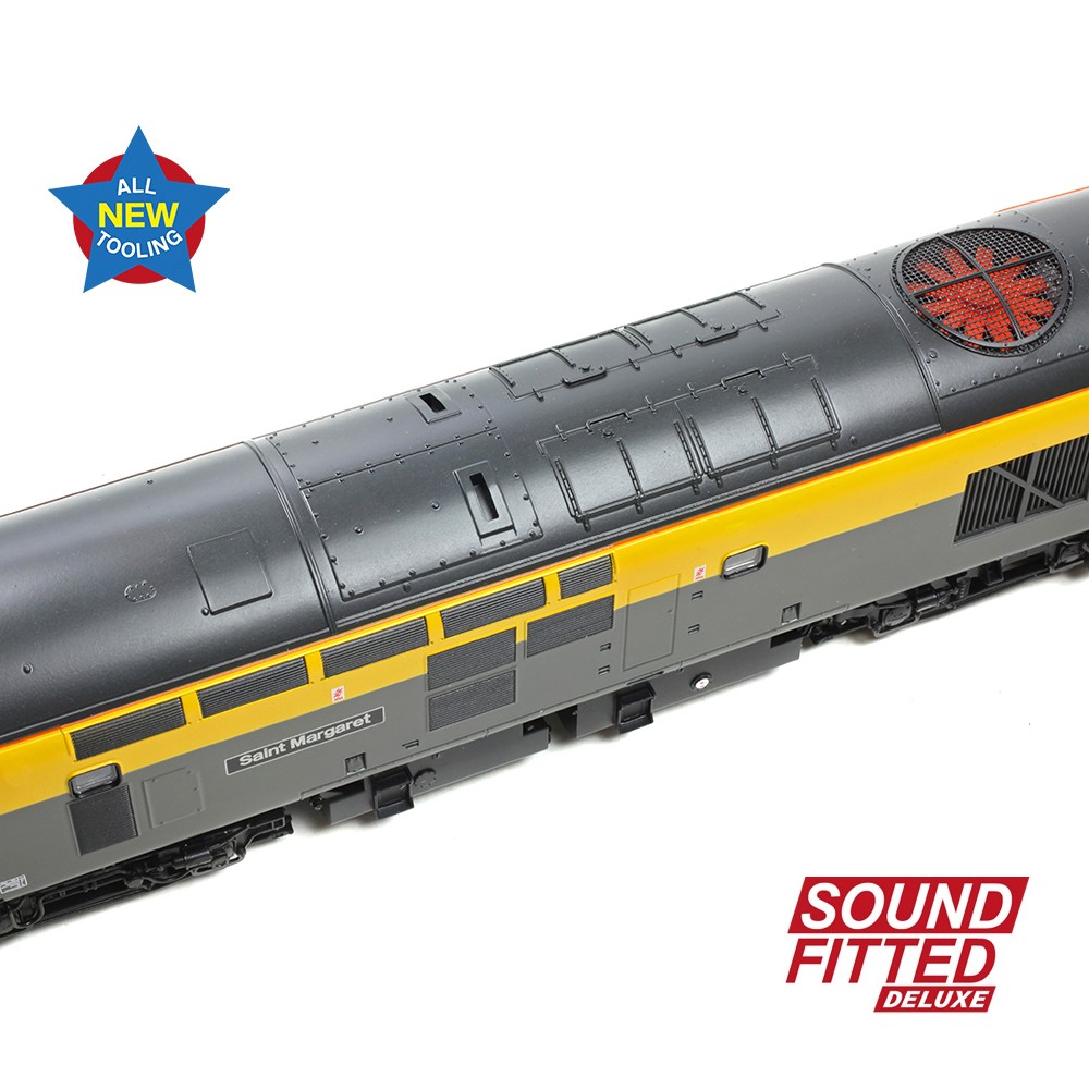 Bachmann 35-308SFX Class 37/0 Centre Headcode 37201 'St. Margaret' BR Eng. Grey & Yellow OO Gauge