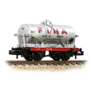 Graham Farish 373-658A 14T Tank Wagon 'Fina' Silver N Gauge