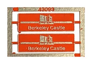 43093 Berkeley Castle Etched nameplates OO Gauge