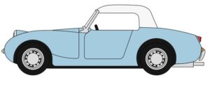 OXFORD DIECAST 76AHF002 AUSTIN HEALEY FROGEYE SPRITE IRIS BLUE/OEW - OO gauge